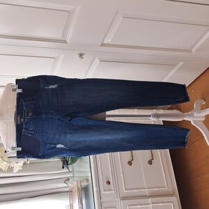 DL1961 Womens Maternity Skinny Straight‎ Medium Wash Distressed Jeans Size 29